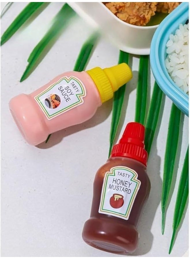 Mini Sauce Bottle Set 2 Pieces 25ml Leakproof Squeeze Containers Food Grade BPA Free Portable Condiment Bottles For Travel Picnic Lunch Box Daily Storage - Image 5